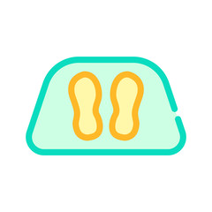 clean feet carpet color icon vector illustration
