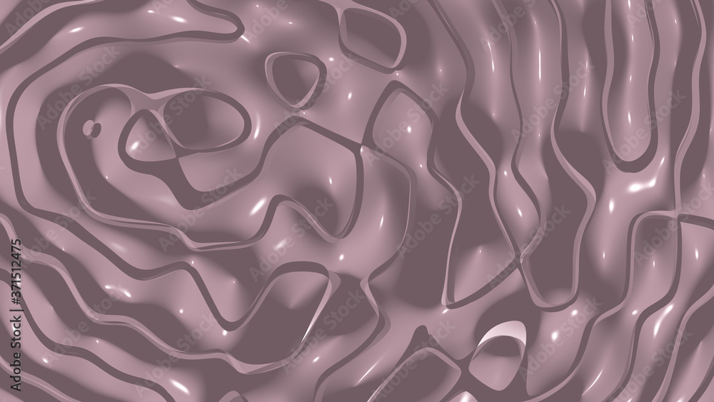 Poster uniform 3d abstract background of simple patterns of mauve taupe color with lighting and shadows for