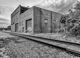 Fototapeta na wymiar Raleigh North Carolina USA July 19 2014 Norfolk Southern Train Yard