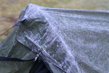 A frozen tent in Wales. 