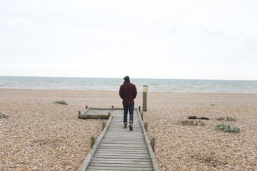 Dungeness beach in the UK. 