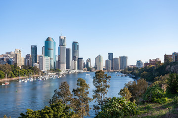 Fototapeta na wymiar Skylines of Brisbane city, CBD in Australia