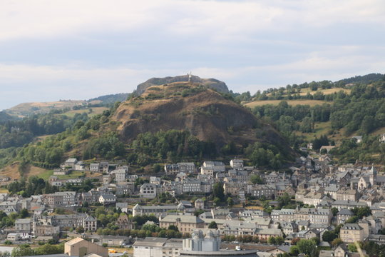 Murat (Cantal) vu de la Chapelle de Bredons