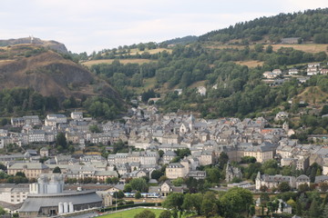 Fototapeta na wymiar Murat (Cantal) vu de la Chapelle de Bredons