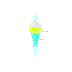 Chemistry Separatory funnel illustration