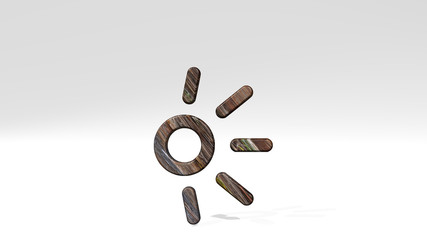 landmarks stone 3D icon standing on the floor - 3D illustration for architecture and city