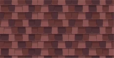 Roof tiles seamless pattern. Flat Style
