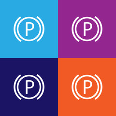 car dashboard parking outline icon. Elements of car repair illustration icon. Signs and symbols can be used for web, logo, mobile app, UI, UX