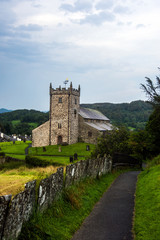 Fototapeta na wymiar St. Michael and All Angels Church, Hawkshead, Cumbria.