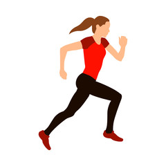 Fototapeta na wymiar Running Woman Illustration Version 1