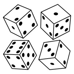 Abstract dice cubes