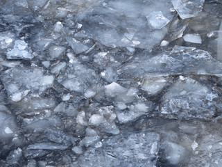 Obraz premium Ice texture of lakes outdoors with snow