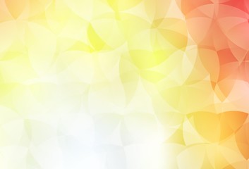 Light Red, Yellow vector background with abstract shapes.