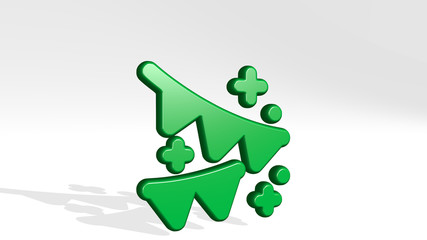 party decoration 3D icon casting shadow - 3D illustration for background and celebration © Ali