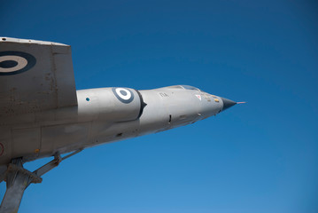 Athens, Greece, August 2020: Retired Lockheed F-104 Starfighter jet
