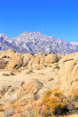 Alabama Hills with Sierra Nevada in the background