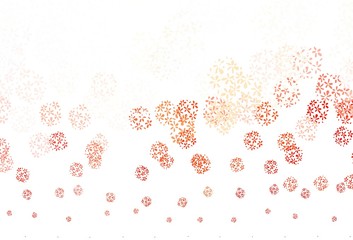 Light Red vector abstract pattern with leaves.