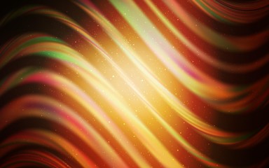 Dark Orange vector background with galaxy stars. Space stars on blurred abstract background with gradient. Template for cosmic backgrounds.