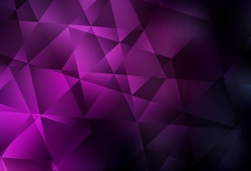 Dark Pink vector polygonal pattern.