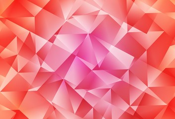 Fototapeta premium Light Pink vector polygonal pattern.