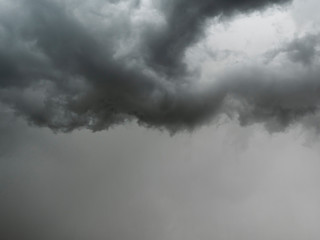Beautiful various forms clouds in the high sky