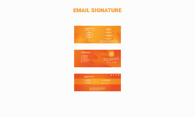 Best modern email signature design with gradient. 