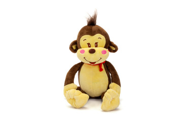Stuffed brown ape with shadow