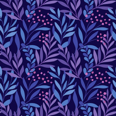 Seamless floral vector pattern. Botanical trendy background.