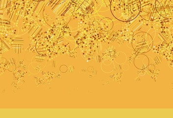 Light Orange vector backdrop with lines, circles.