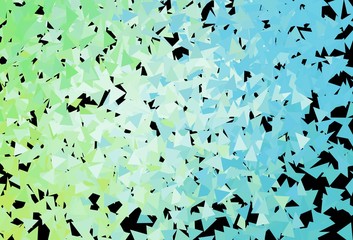 Dark Blue, Green vector pattern with polygonal style.