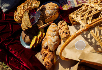 a lot of different homemade bread
