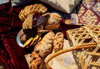 a lot of different homemade bread