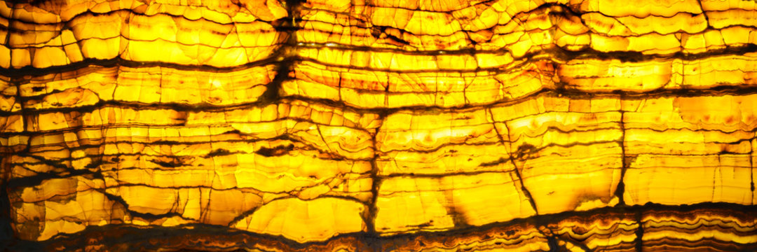 Translucent Yellow Marble Onyx. Backlit Alabaster Texture