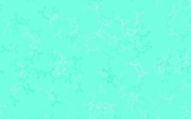 Light Blue, Green vector background with forms of artificial intelligence.