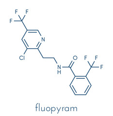 Fluopyram fungicide molecule. Skeletal formula.