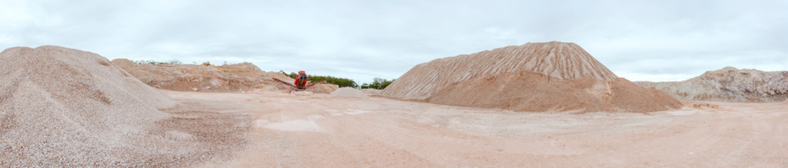Panoramic view of Industrial sand quarry in Australia