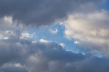Naklejka na ściany i meble blue sky with clouds. cielo azul con nubes