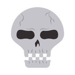happy halloween, creepy skull trick or treat party celebration flat icon