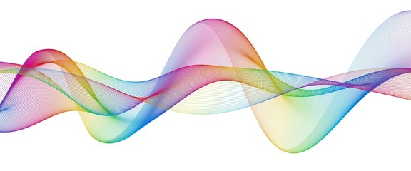 Multicolor light abstract waves design
