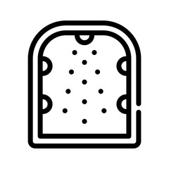 brush sponge line icon vector isolated illustration