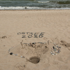 Ostsee 2020 Schrifzug und die Ostsee im Hingergrund