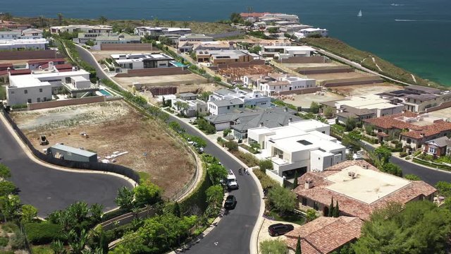Aerial Photography of Luxury Neighborhood Near the Pacific Ocean in California