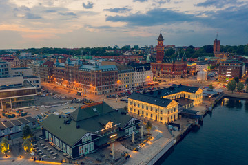 Fototapeta na wymiar aerial view panorama of Helsingborg, Sweden