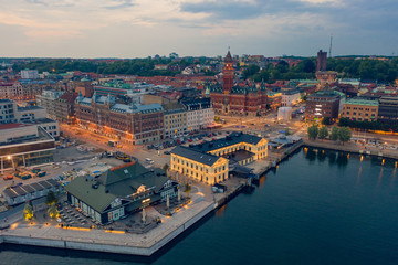 Fototapeta na wymiar aerial view of Helsingborg, Sweden 