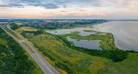 Panorama Aerial view of the city of Malmö