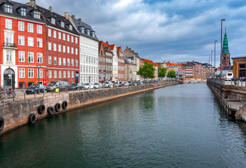 Fototapeta na wymiar Copenhagen. The city embankment.