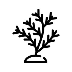Fototapeta premium aquatic coral line icon vector illustration isolated