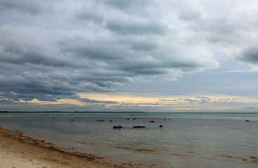 Cloudy sunset on Sorrento Front Beach - Victoria, Australia