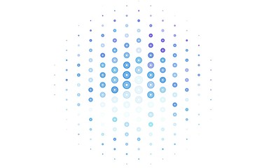 Light Pink, Blue vector background with bubbles.