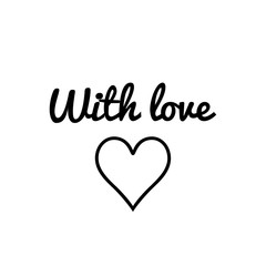 ''With love'' (with heart) design